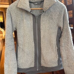 North Face gray on gray fleece jacket